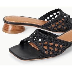 STAUD Simone Crochet Heel Black 39 Sandals